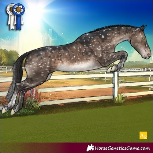 Horse Color:Brown Dun Mushroom Tobiano Snowcap Brindle