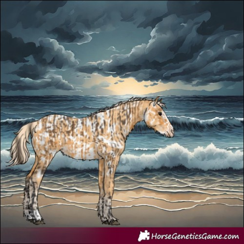 Horse Color:Buckskin  and Gold Cream Champagne Frame Appaloosa 