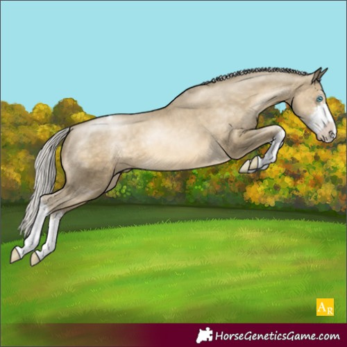Horse Color:Silver Smoky Black Pearl Varnish