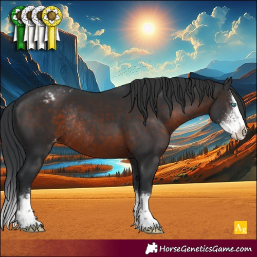 Horse Color:Brown Sabino Splash Varnish Rabicano