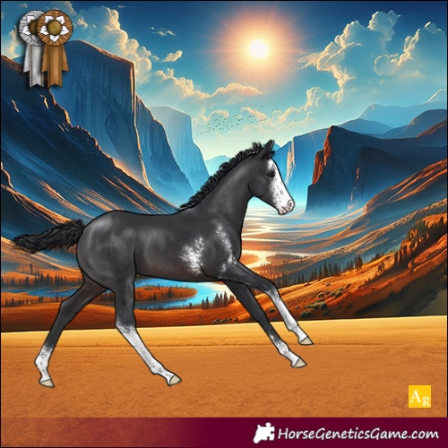 Horse Color:Brown Sabino 