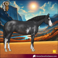 Horse Color:Brown Sabino