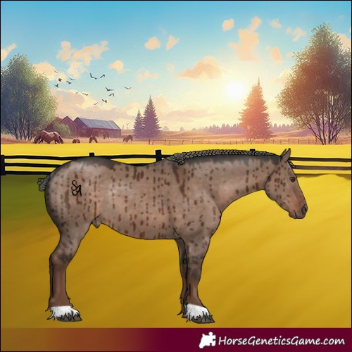 Horse Color:Liver Red Dun Mushroom Rabicano Brindle 