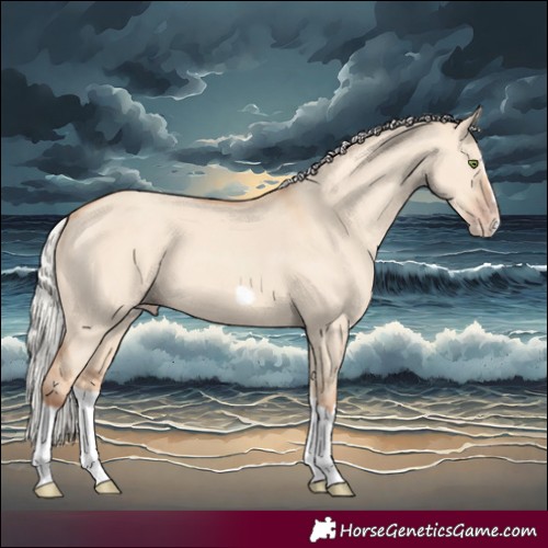 Horse Color:Silver Classic Champagne Dun Splash Frame 