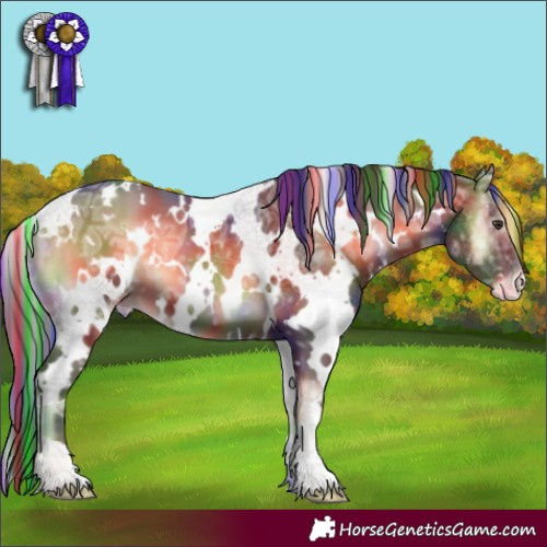 Horse Color:Painted Nacre White Spotted Liver Red Onyx Ice Appaloosa 