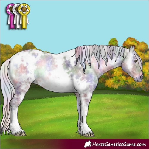 Horse Color:Nacre White Spotted Chocolate Silver Blue Onyx Chinchilla Ice 