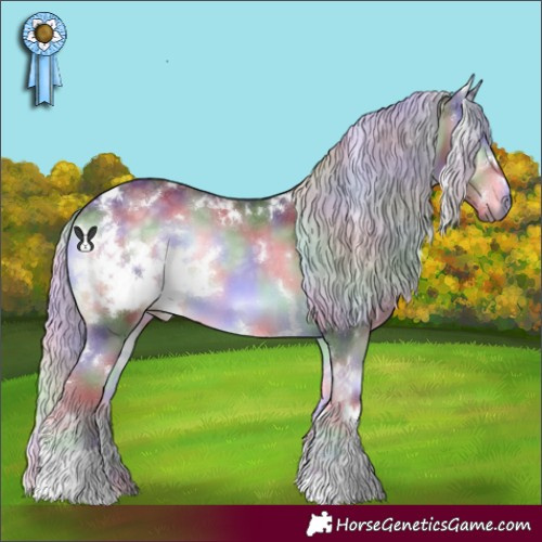 Horse Color:Nacre White Spotted Chocolate Silver Blue Onyx Chinchilla 