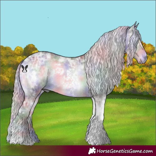 Horse Color:Nacre White Spotted Chocolate Silver Blue Onyx Chinchilla Ice 