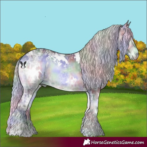 Horse Color:Nacre White Spotted Silver Blue Onyx Chinchilla Ice