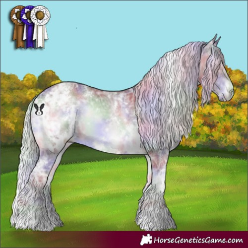 Horse Color:Nacre White Spotted Chocolate Silver Blue Onyx Chinchilla Ice 