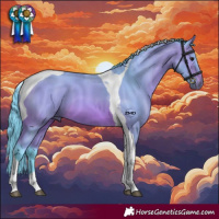 Horse Color:Watercolor Bay Tobiano 