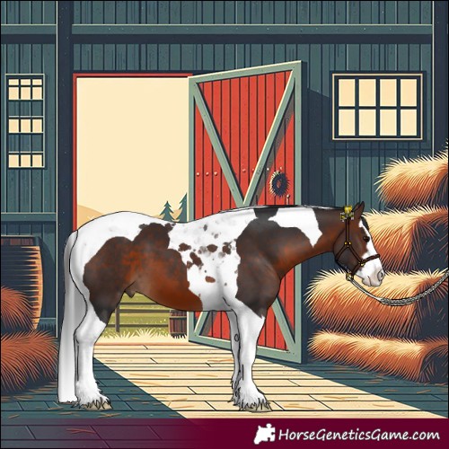 Horse Color:Brown Splash Tobiano
