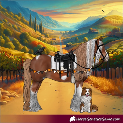 Horse Color:Chestnut Tobiano Frame 