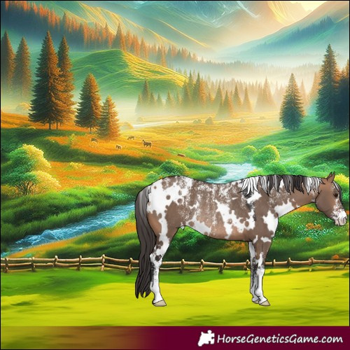 Horse Color:Powder White White Spotted Bay Dun Rabicano