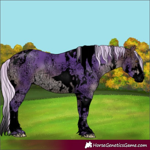 Horse Color:Void Watercolor White Spotted Silver Bay Ice Splash Tobiano Rabicano