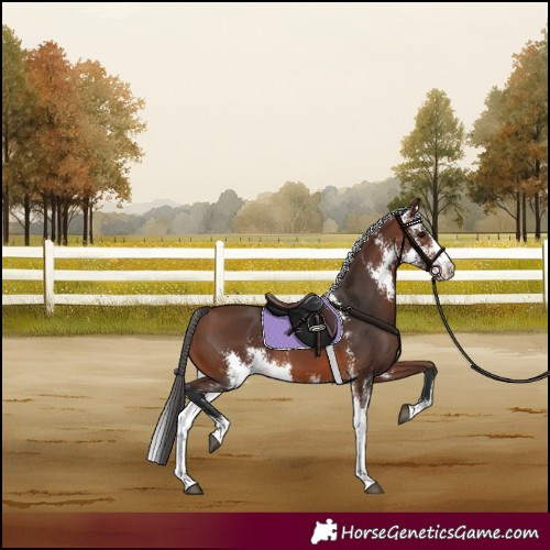 Horse Color:Brown Sabino