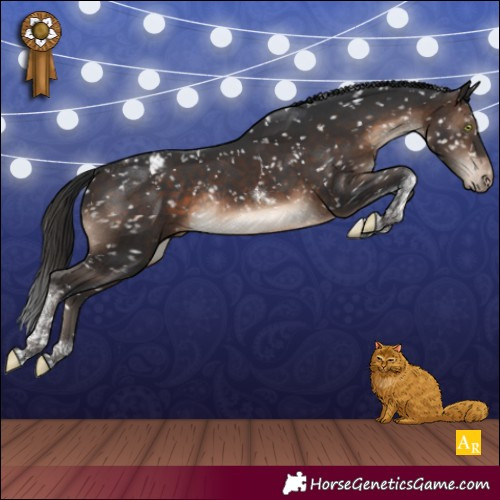 Horse Color:Brown Tobiano Snowflake VarnishRabicano