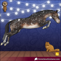 Horse Color:Brown Tobiano Snowflake VarnishRabicano