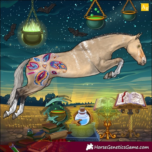 Horse Color:Powder White Silver Buckskin Dun 