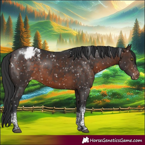 Horse Color:Brown Tobiano Appaloosa