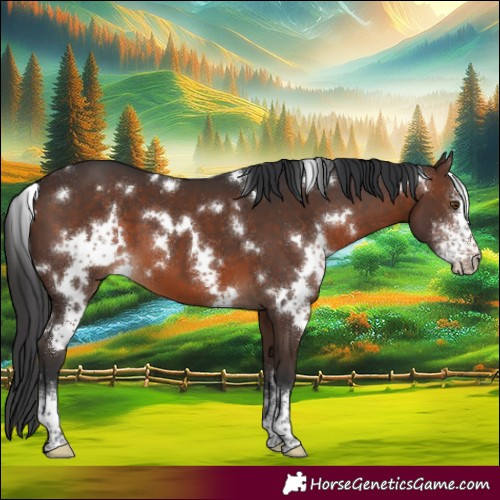Horse Color:White Spotted Brown Sabino