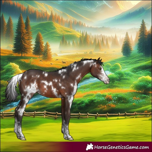 Horse Color:White Spotted Brown Sabino 