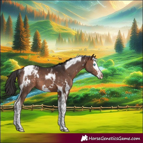 Horse Color:White Spotted Brown Splash Tobiano Appaloosa 