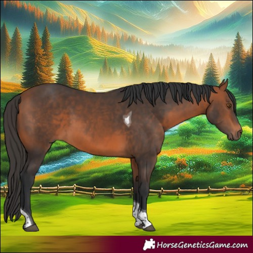 Horse Color:Bay Tobiano 