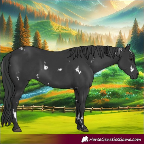 Horse Color:White Spotted Black 