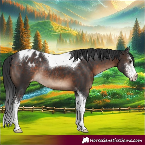 Horse Color:Brown Sabino Tobiano Appaloosa Rabicano 