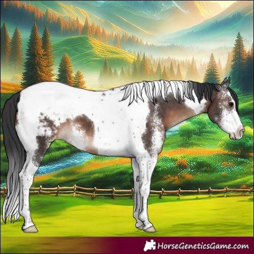 Horse Color:Brown Sabino Tobiano Appaloosa