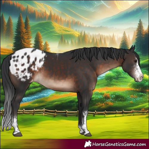 Horse Color:Brown Sabino Tobiano Appaloosa Rabicano 