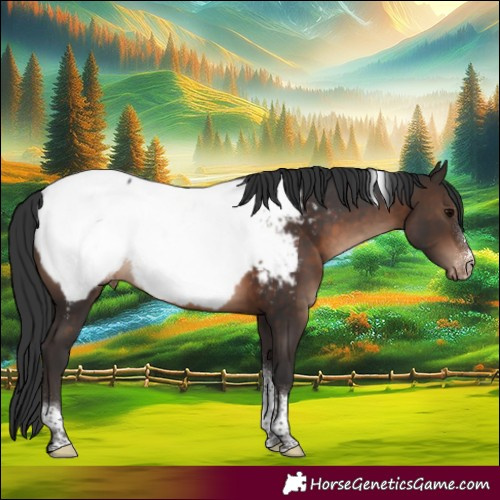Horse Color:Brown Sabino Tobiano Appaloosa 