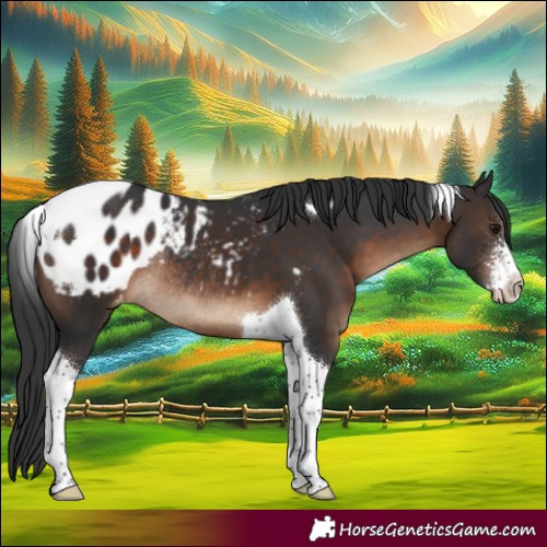 Horse Color:Brown Sabino Tobiano Appaloosa Rabicano 