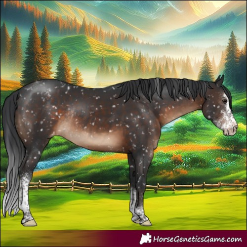 Horse Color:Brown Sabino Tobiano Appaloosa Rabicano 