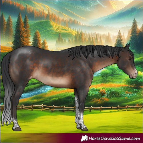 Horse Color:Brown Sabino Tobiano Appaloosa Rabicano 