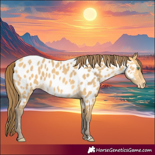 Horse Color:Amber Cream Champagne Appaloosa 