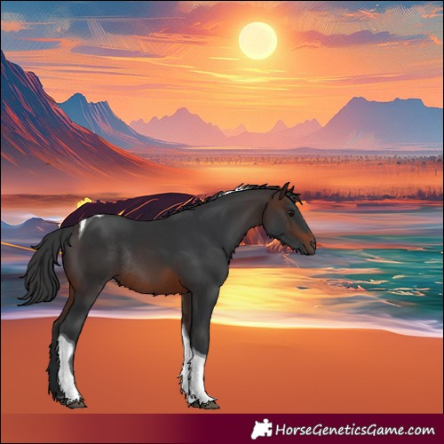 Horse Color:Brown Tobiano Rabicano 