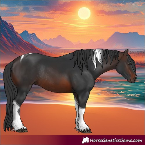 Horse Color:Brown Tobiano Rabicano 