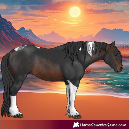 Horse Color:Brown Tobiano Rabicano 