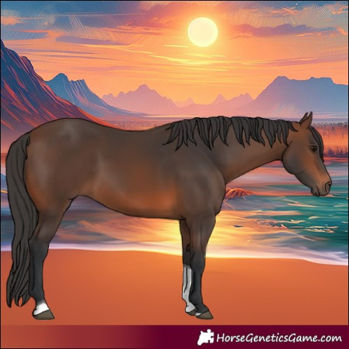 Horse Color:Brown Tobiano Rabicano