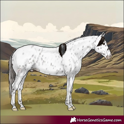 Horse Color:White Spotted Liver Red Roan Appaloosa