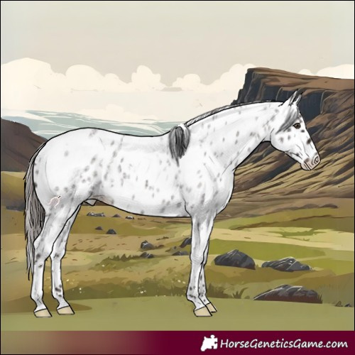 Horse Color:White Spotted Liver Red Roan Leopard 