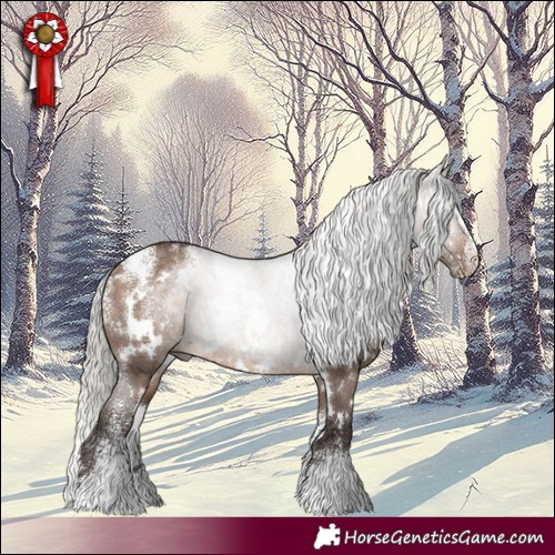 Horse Color:Powder White White Spotted Silver Brown Dun Rabicano 