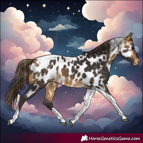 Horse Color:Buckskin Tobiano Near Leopard