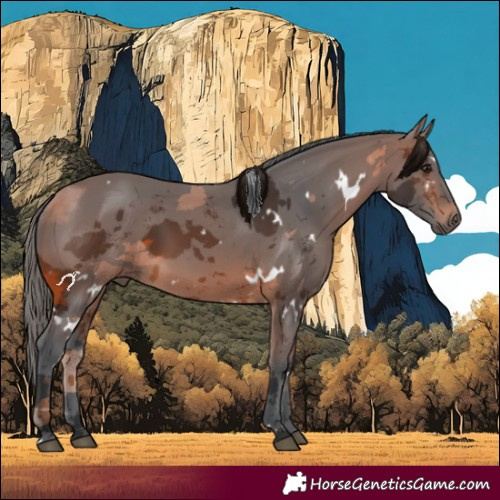Horse Color:White Spotted Brown Merle