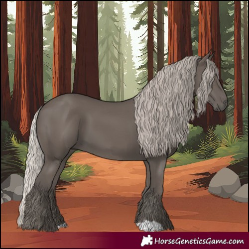 Horse Color:Silver Black 