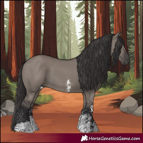Horse Color:Smoky Grullo Sabino Rabicano