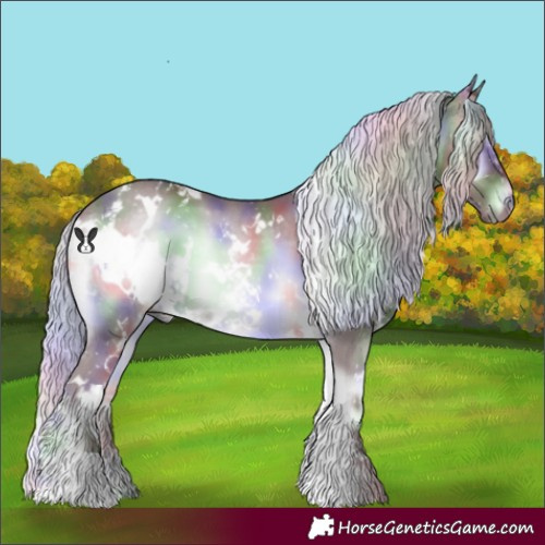 Horse Color:Nacre White Spotted Chocolate Silver Blue Onyx Chinchilla 