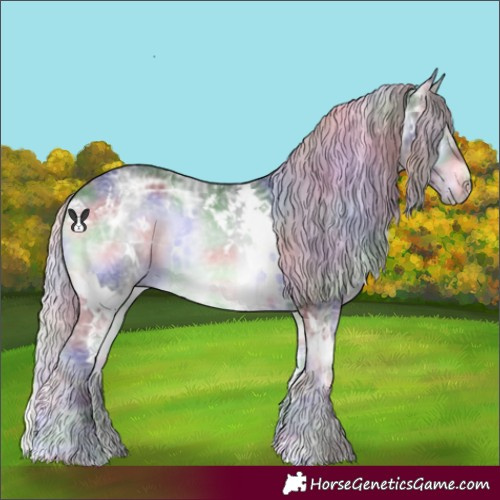 Horse Color:Nacre White Spotted Silver Blue Onyx Chinchilla Ice